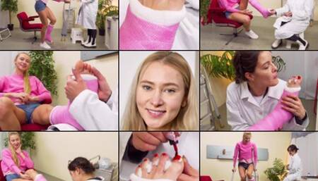 Ivi SLC Casted Pedicure, Gab Session and a Little Crutching Acrobatics (in HD 1920X1080)