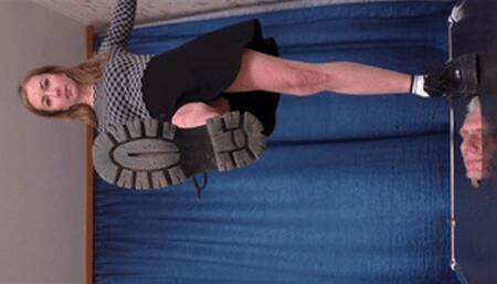 Floor-face destruction using dirty office lofer shoes (part 3 of ..), flo611x 1080p