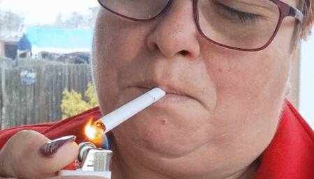 2 Cigarette smoking on a rainy day! Instructions for smoke slave and human ashtrays #C4SFemDom