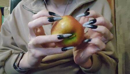 sharp nails pin apple