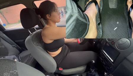 1080P Chevy spark driving adventure with sexy latina