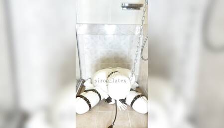 White rubber toilet . I come by masturbating