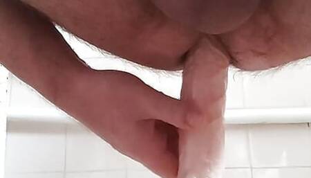 Ass play with a fat dildo