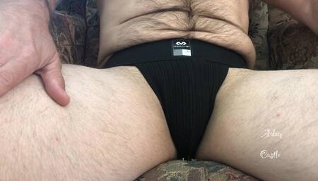 Hairy Dude Jockstrap Masturbation To Cum