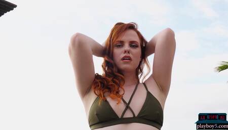 Latina bikini babe and redhead show off