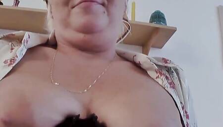 Horny granny at the solo fucking