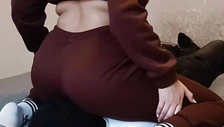 Face Farting Smother in Tight Sweatpants