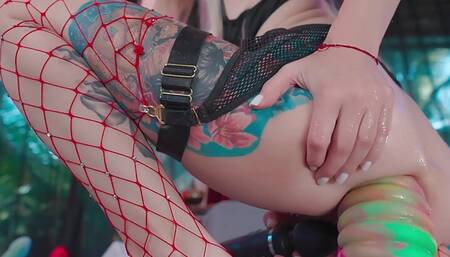 Huge dildo VS Tight ass Extreme anal stretching