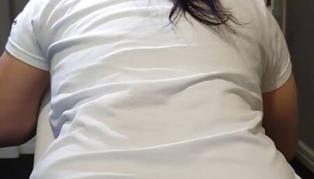 Step mom on chair blowjob step son dick in dining room