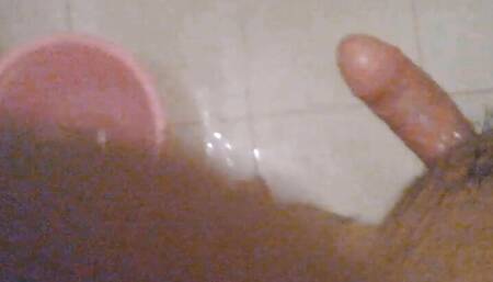 Priya's wet boob and shaved black pussy massage in hotel bathroom, also licked her wet pussy ! Slowmo ! E18