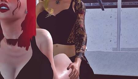 Muscle Futa fucks his red-haired girlfriend