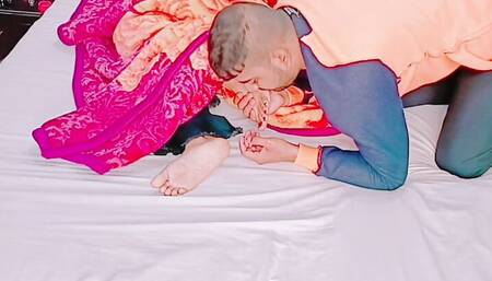 Indian Sleeping Goddess Foot Worship