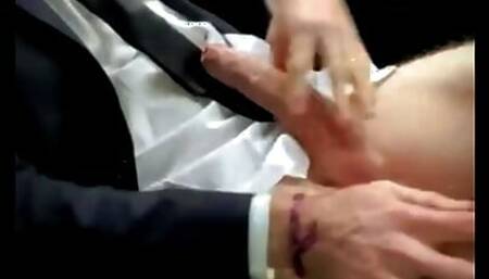 Big cock Masturbating in car on tie