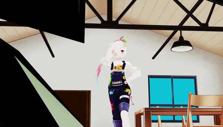 Airani Iofifteen Hololive Hentai Undress Dance Cupid Mmd 3D Red Eyes Color Edit Smixix