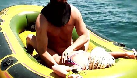 Christin Alexis Gets the Cum Fucked Out of Her on a Raft in the Ocean