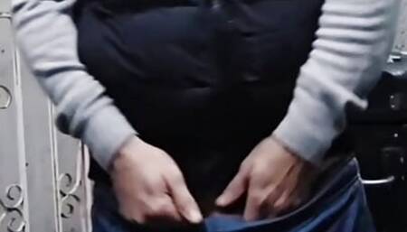 Trackie  outside piss