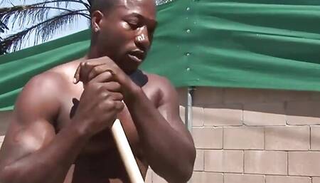 Rude Blonde Gets Her Tight Ebony Insides Stretched Out by the Well Endowed Black Worker