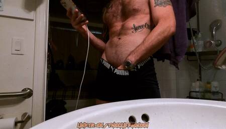 Cliff Jensen Jerks Off His Big White Cock