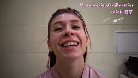 Creampie In Panties With Boyfriend