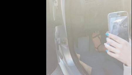 Another hard revving from last summer, sandal and tights, pedal on floor PIP