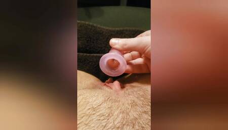Clit Sucking Oral Sex Toy Homemade Sucks my Swollen Sensitive Clit Squirting Cum with Vibrator