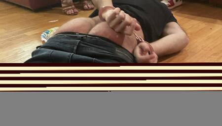 Double domination; collared sub’s birthday humiliation