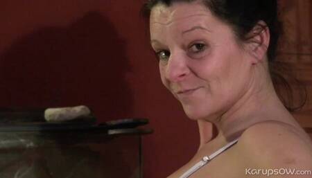 Sweet lady with natural tits Josephine Jo is touching herself