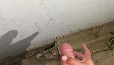 Big and Thick Cock Cumming in the Woods