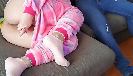 Sucking My Boyfriend's Friend While He Plays GTA