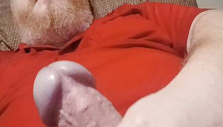 Stroking my BIG Cock in my Advance Auto Parts Tshirt