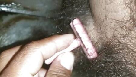 Young boy masturbation removing hair