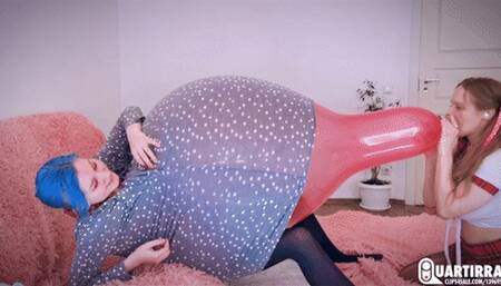 Q912 Mariette btps pink RX24 under Stashia's dress - 480p