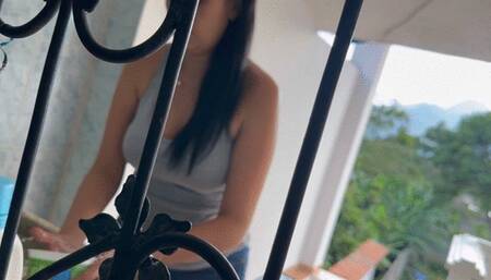 Kalinda rides in a silver Fiat