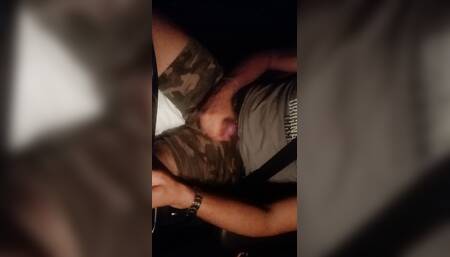Driving and stroking my cock
