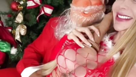 Santa Claus said that I didn't behave this year, he gave me a spanking with a stick as a gift.