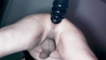 enters a huge plug in the ass, fagot fag with a broken ass, 1