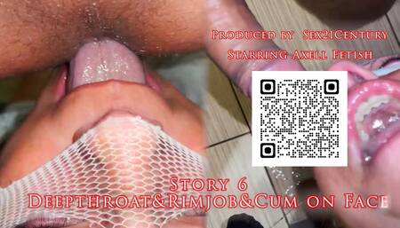 Story #6. the Tongue Is Deep in the Ass. Big Cock Deep in the Throat. Cum on Her Face. Sexy Everyday Life of a Blonde.