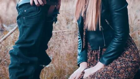 My first video with sound! Deep blowjob in the woods & huge cum load in my mouth - clothedpleasures