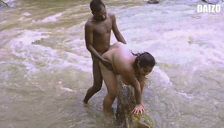 Indian Girlfriend Romantic Seductive Sex with Boyfriend Riverside