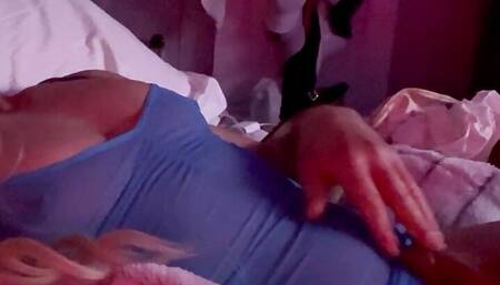 Julie is getting a little turned on and wants someone to rub her body