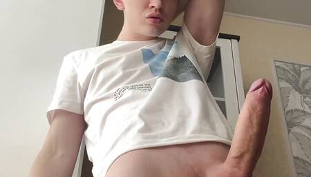 Only Needed 5 Minutes To Make Myself Cum Loud & Hard "-" horny "-" uncut "-" big load "-" perfect dick size