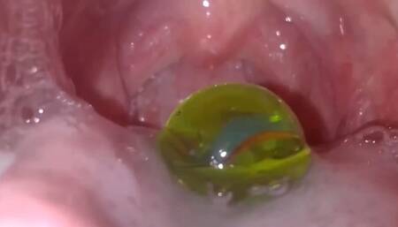Marbles in the mouth, marbles in the mouth and stomach - Full screen Total Vore 4K