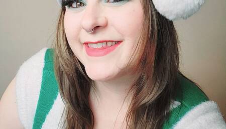 Christmas Elf fucks self with Candy Cane