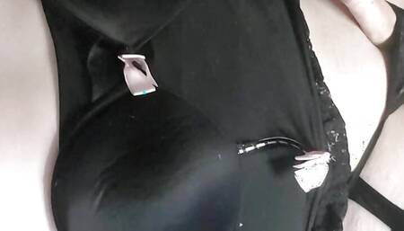 Lingerie cum dump sissy whore