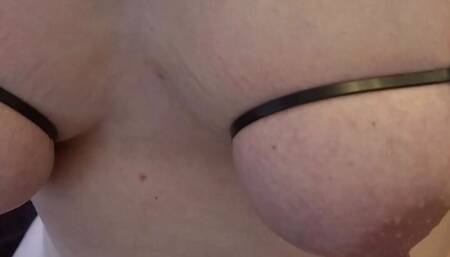 Slut Wife has her Tits Tied