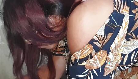 Wife Slut Fucked by Husband Boss at Home