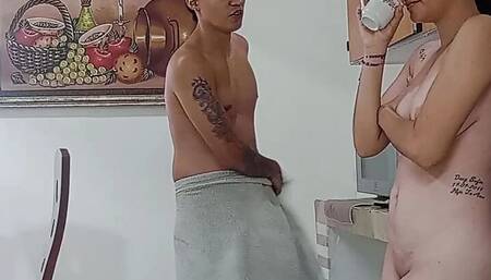 I fuck my stepsister with a hard cock when our parents leave us alone at home.