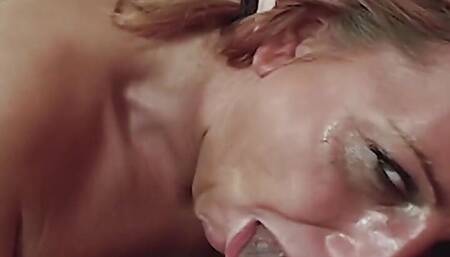 Blonde MILF the facial insemination