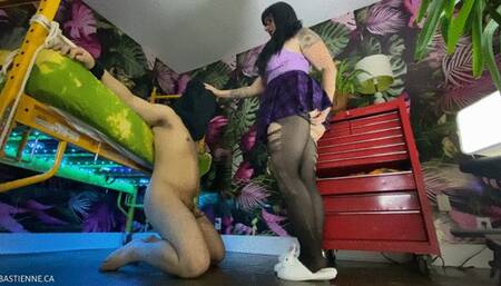 Ballbusting in My New Bunny Slippers!