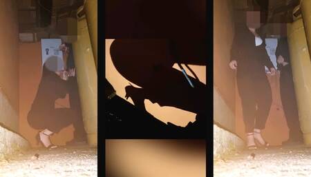 Company Year-End Party.A married woman kneels in a corner to suck cock.